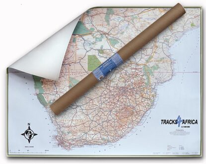 Wandkaart Southern -Africa - Afrika Zuidelijk | 130 x 98 cm | Tracks4Africa