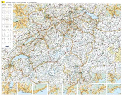 Wandkaart Zwitserland |127 x 99 cm | Kümmerly & Frey