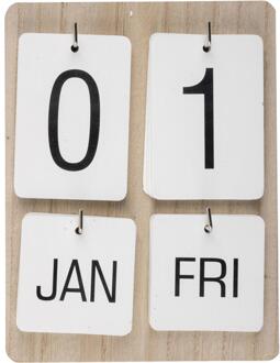Wandkalender hout 22x17x2,5cm