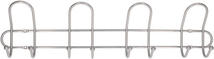 Wandkapstok - 4-haaks - Verchroomd Aluminium - 15 X 53,5 Cm