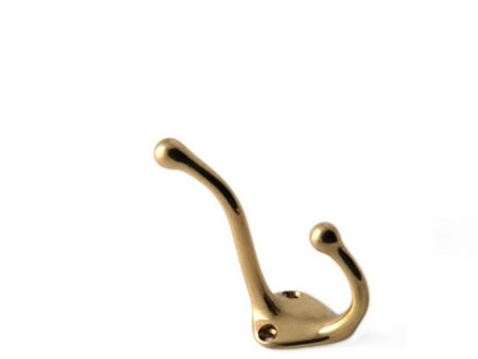 Wandkapstok - goudkleurig - Luxe enkele haak - kapstokken - haken - 7,5 x 3 cm