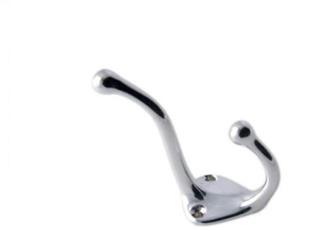 Wandkapstok - zilverkleurig - Luxe enkele haak - kapstokken - haken - 7,5 x 3 cm