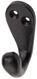 Wandkapstok - zwart - Retro enkele haak - kapstokken - haken - 5 x 2 cm