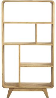 Wandkast Bulan - Naturel - 80x33x150 Cm - Teakhout - Bruin