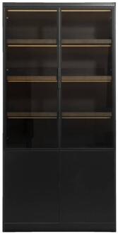 Wandkast Virgil - 220x110x40 Cm - MDF - Zwart