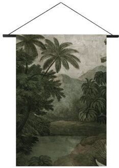 Wandkleed Xl Inclusief Roede | Jungle | Vintage | 150x100cm