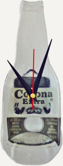 Wandklok - Corona bier klok - transparant - 24 x 9 cm