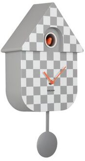 wandklok cuckoo race klok grijs