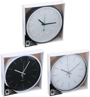 Wandklok dia30cm kunststof verschillende