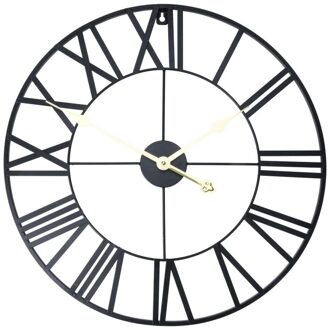 Wandklok Dione metaal zwart 57 cm