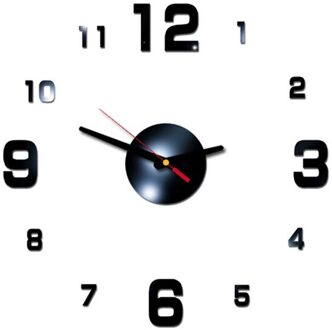wandklok horloge modern grote decoratieve klokken Europa acryl stickers woonkamer acryl Wandklokken & zwart