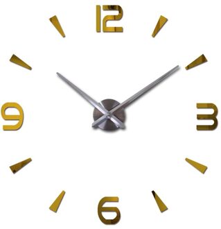 Wandklok Horloge muhsein 3D DIY Acryl Spiegel Muurstickers Home Decor Woonkamer Quartz Naald groen