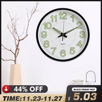Wandklok Lichtgevende Nummer Opknoping Klokken Rustige Dark Gloeiende Wandklokken Moderne Horloges Home Decor Moderne Kerstcadeau
