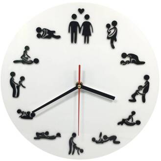 Wandklok met Sexstandjes Sex Position Clock