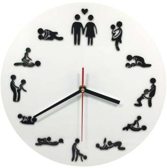 Wandklok met Sexstandjes Sex Position Clock