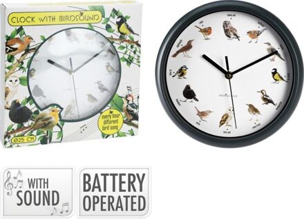 Wandklok Met Vogelgeluid