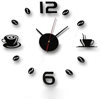 Wandklok Modern Acryl Diy Zelfklevende Interieur Muur Creatieve Decoratie Klok Digitale Grote Horloge # R15