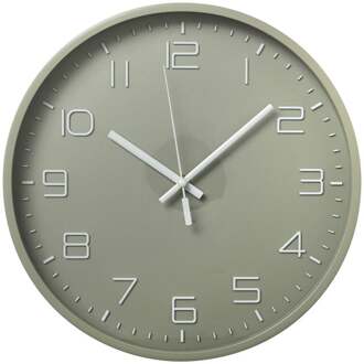 Wandklok Nadya - grijsgroen - ø30x4 cm