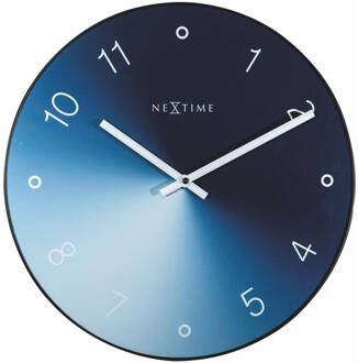 Wandklok Nextime Gradient Ø 40 Cm Blauw/zwart