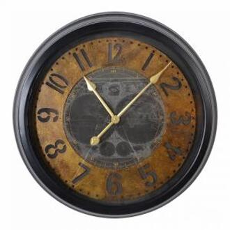 Wandklok Perth retro industrieel 65x11 cm