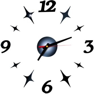 Wandklok Quartz Horloge Reloj De Pared Modern Grote Decoratieve Klokken Europa Acryl Stickers Woonkamer Clok zwart