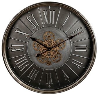 Wandklok radar gestanst staal 60 cm Grijs