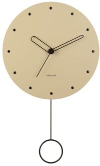 Wandklok Studs Pendulum - Zandbruin- Ø30cm