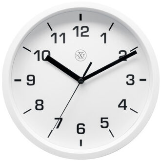 Wandklok - wit - D20 cm - kunststof - Stijlvolle Analoge Klok