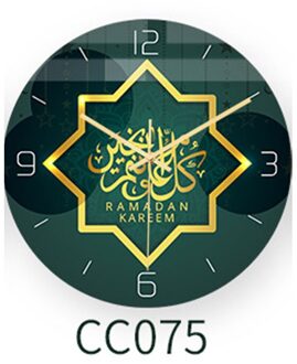 Wandklokken Voor Woonkamer Decor Moskee Moslim Acryl Arabisch Batterij Operated Digitale Stille Klok CC075
