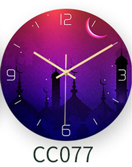 Wandklokken Voor Woonkamer Decor Moskee Moslim Acryl Arabisch Batterij Operated Digitale Stille Klok CC077