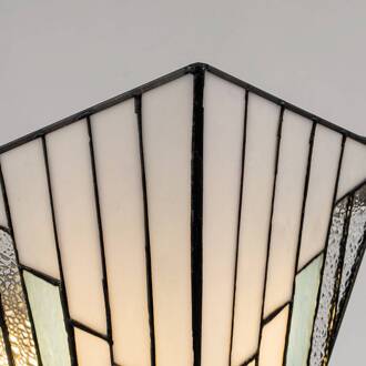 Wandlamp Alderley, Tiffany-stijl, brons vintage brons, gekleurd