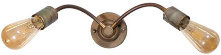 Wandlamp Allen, brons antiek, 2-lamps aNTIK