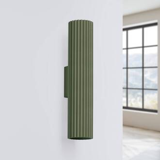 wandlamp ALORA, hoogte 30 cm, olijfgroen, metaal, 2 x GU10