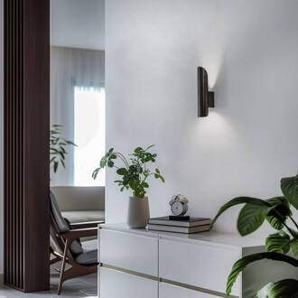 Wandlamp Ana Plus, zwart, staal, hoogte 24,5 cm, G9