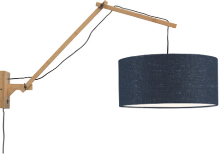 Wandlamp Andes - Bamboe|Blauw - 95x47x55cm Bruin