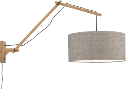 Wandlamp Andes - Bamboe|Taupe - 95x47x55cm Bruin