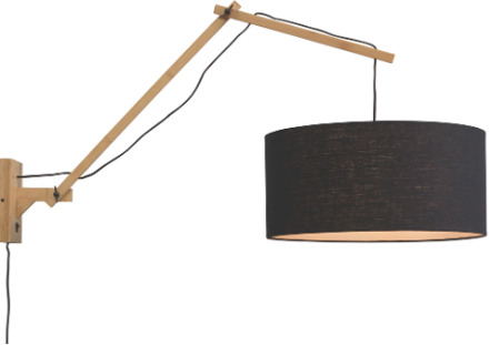 Wandlamp Andes - Bamboe|Zwart - 95x47x55cm Bruin