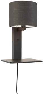 Wandlamp Andes - Bamboe Zwart|Donkergrijs - 19x24x36cm