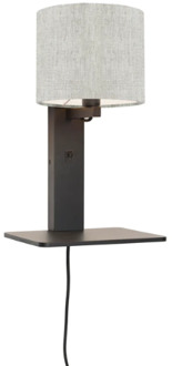 Wandlamp Andes - Bamboe Zwart|Naturel - 19x24x36cm