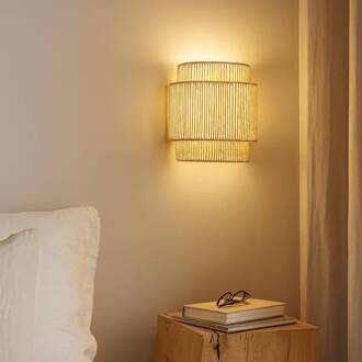 wandlamp Anuva, naturelkleurig, papier, hoogte 25 cm beige