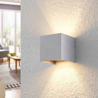 Wandlamp Arcchio Zuzana, hoekig, aluminiumkleurig, G9, 10 cm
