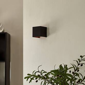 Wandlamp Arcchio Zuzana, hoekig, zwart-goud, G9, 10 cm zwart, goud