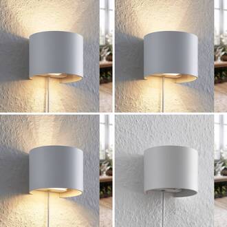 Wandlamp Arcchio Zuzana, rond, wit, stekker, G9, 13 cm