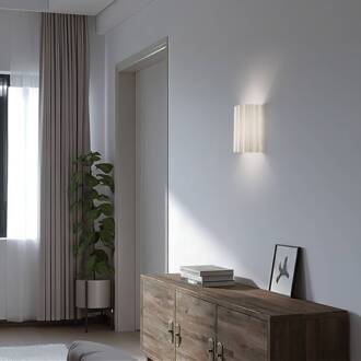 Wandlamp Aria, ecru, microvezel, E27