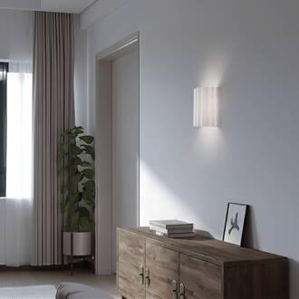 Wandlamp Aria, wit, microvezel, E27