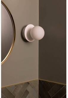 wandlamp ART DECO, wit/wit, Ø 16 cm, IP44