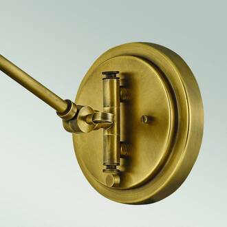 Wandlamp Arti, messingkleurig/naturel, rotan, staal messing, rotan naturel