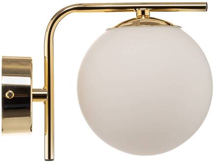 Wandlamp Aurora, 1-lamp, goud goud, wit