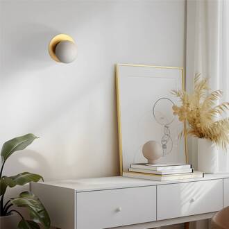 Wandlamp Aylin, goudkleurig, Ø 15 cm, metaal, G9 goud, wit