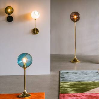 wandlamp Ballroom Long, wit/goud, schakelaar wit opaal, goud